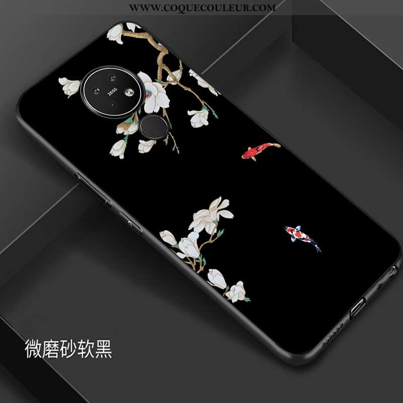 Coque Nokia 7.2 Protection Étui Simple, Housse Nokia 7.2 Créatif Vent Noir