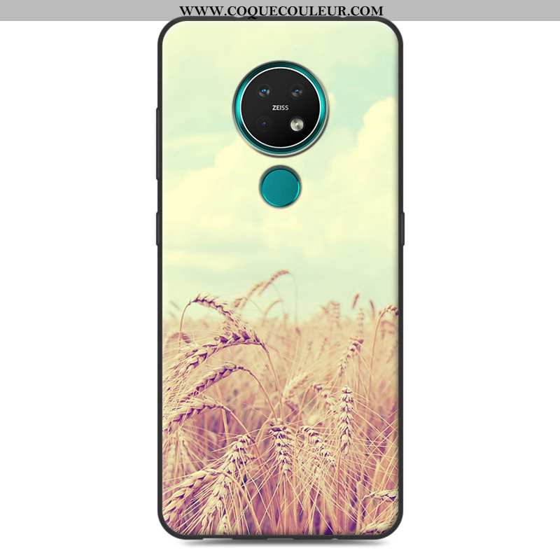 Étui Nokia 7.2 Fluide Doux Créatif Coque, Coque Nokia 7.2 Protection Rose