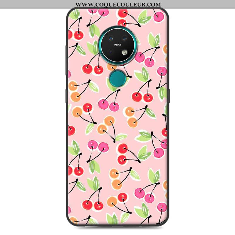 Étui Nokia 7.2 Fluide Doux Créatif Coque, Coque Nokia 7.2 Protection Rose