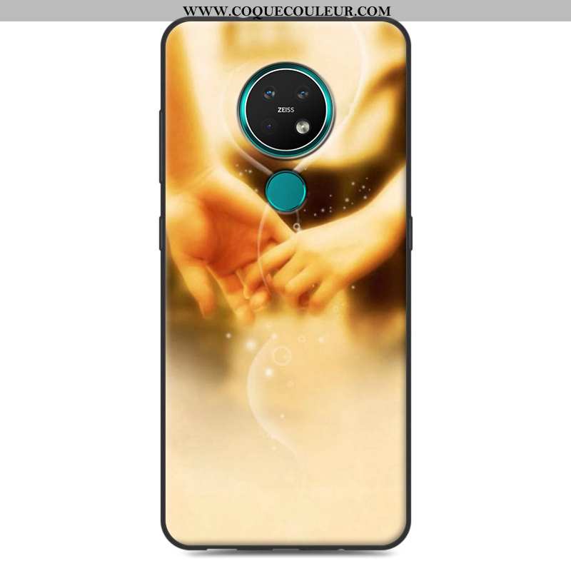 Étui Nokia 7.2 Fluide Doux Créatif Coque, Coque Nokia 7.2 Protection Rose