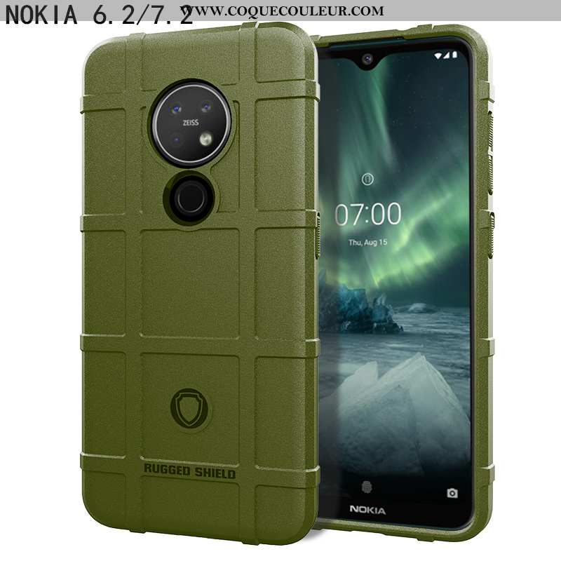 Coque Nokia 7.2 Fluide Doux Étui Protection, Housse Nokia 7.2 Silicone Gris