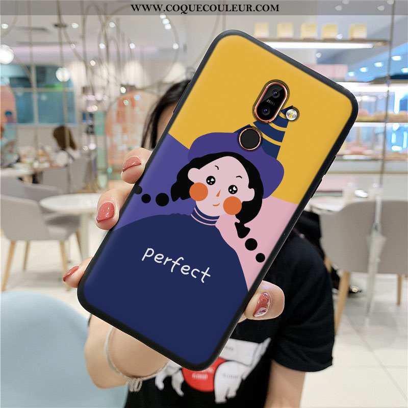 Coque Nokia 7 Plus Protection Tout Compris Téléphone Portable, Housse Nokia 7 Plus Vintage Silicone 