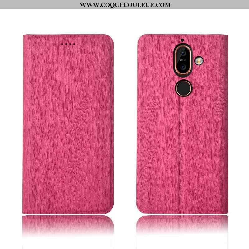 Housse Nokia 7 Plus Modèle Fleurie Bleu Tout Compris, Étui Nokia 7 Plus Fluide Doux Protection