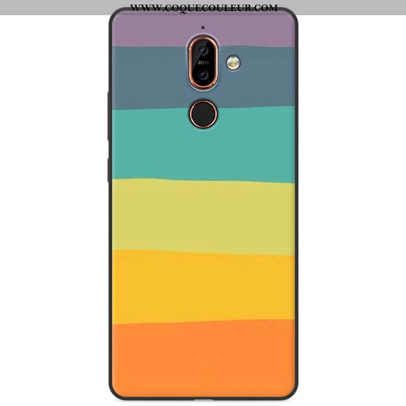 Housse Nokia 7 Plus Protection Silicone Incassable, Étui Nokia 7 Plus Dessin Animé Tout Compris Colo