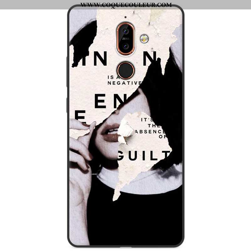 Housse Nokia 7 Plus Protection Silicone Incassable, Étui Nokia 7 Plus Dessin Animé Tout Compris Colo