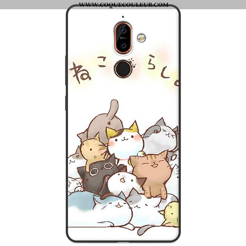 Housse Nokia 7 Plus Protection Silicone Incassable, Étui Nokia 7 Plus Dessin Animé Tout Compris Colo