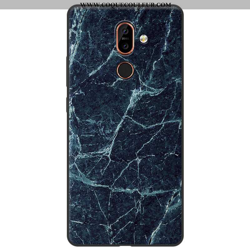 Housse Nokia 7 Plus Silicone Fluide Doux Coque, Étui Nokia 7 Plus Protection Téléphone Portable Jaun