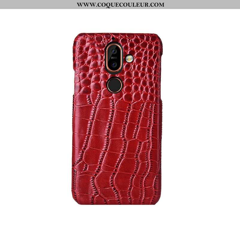 Housse Nokia 7 Plus Mode Bleu Modèle Fleurie, Étui Nokia 7 Plus Protection Téléphone Portable