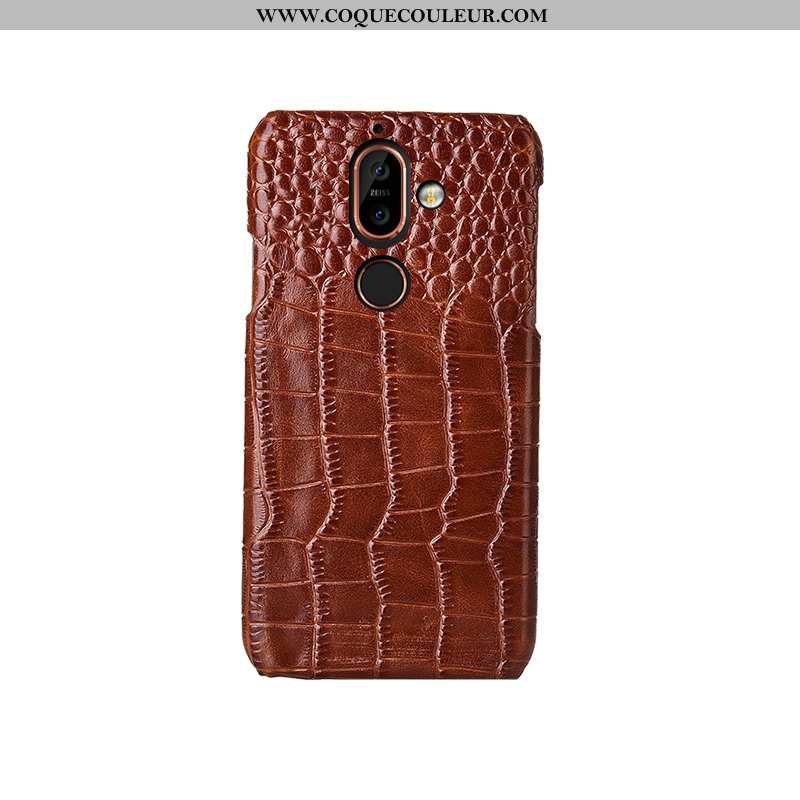 Housse Nokia 7 Plus Mode Bleu Modèle Fleurie, Étui Nokia 7 Plus Protection Téléphone Portable