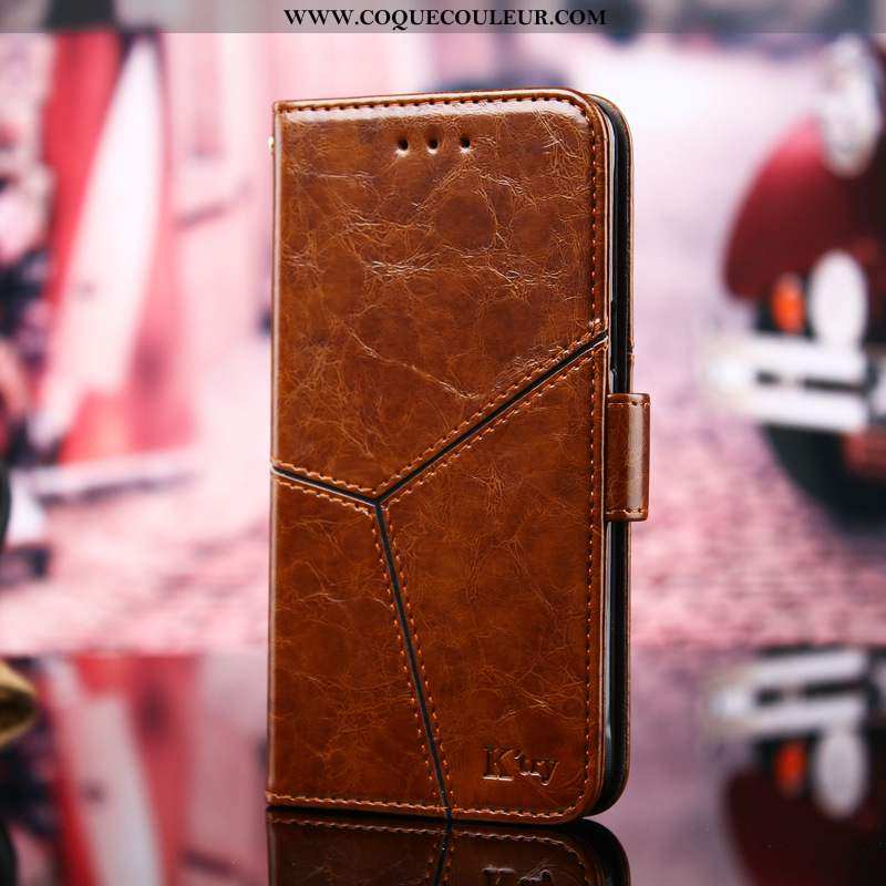 Housse Nokia 8.1 Cuir Coque Tout Compris, Étui Nokia 8.1 Modèle Fleurie Rouge