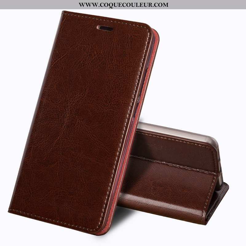 Coque Nokia 8.1 Fluide Doux Vintage Étui, Housse Nokia 8.1 Protection Téléphone Portable Marron