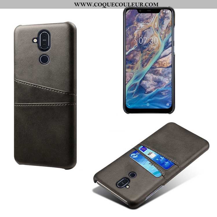 Étui Nokia 8.1 Ultra Petit Modèle Fleurie, Coque Nokia 8.1 Légère Créatif Jaune