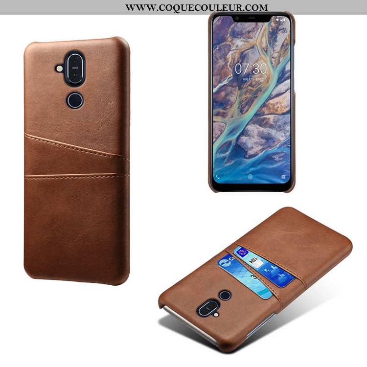 Étui Nokia 8.1 Ultra Petit Modèle Fleurie, Coque Nokia 8.1 Légère Créatif Jaune