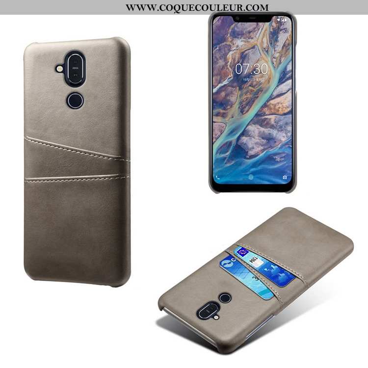 Étui Nokia 8.1 Ultra Petit Modèle Fleurie, Coque Nokia 8.1 Légère Créatif Jaune