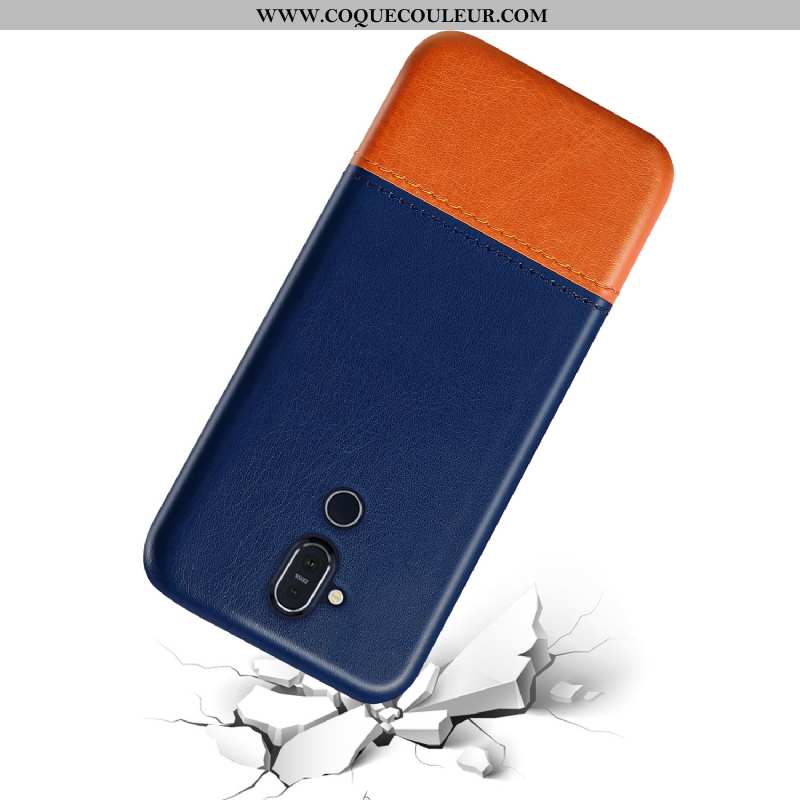 Étui Nokia 8.1 Protection Incassable Téléphone Portable, Coque Nokia 8.1 Personnalité Qualité Bleu
