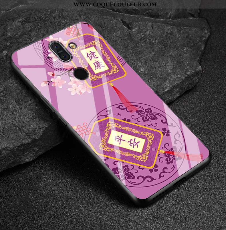 Étui Nokia 8 Sirocco Protection Coque Étui, Nokia 8 Sirocco Verre Téléphone Portable Violet