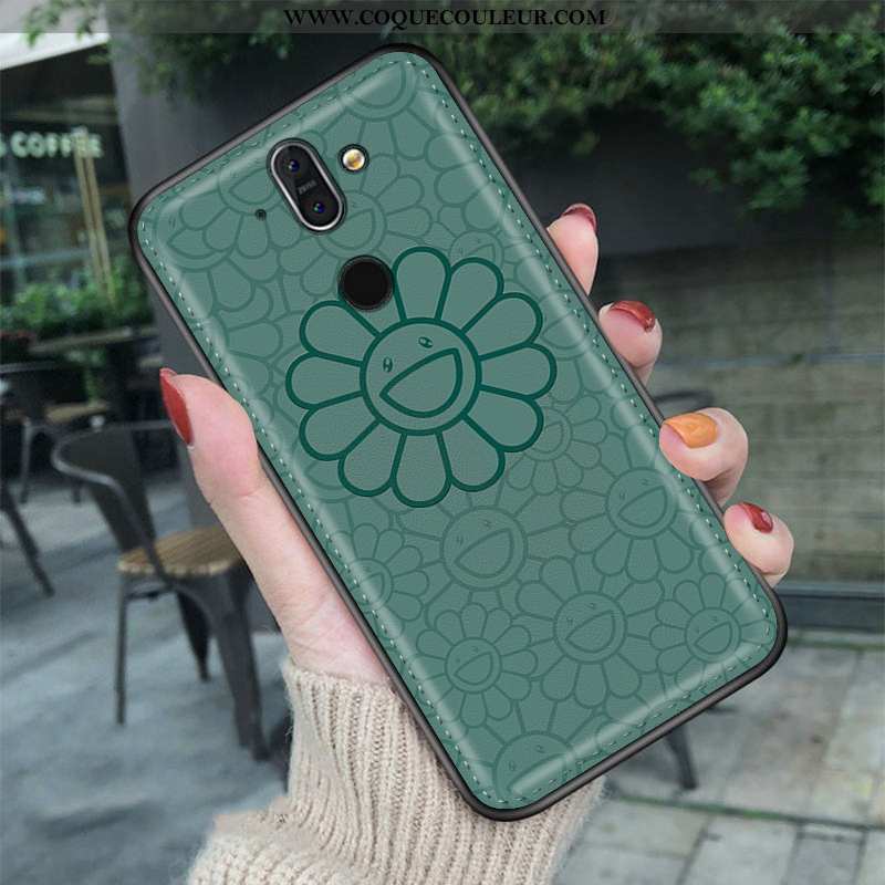 Coque Nokia 8 Sirocco Tendance 2020 Personnalisé, Housse Nokia 8 Sirocco Cuir Incassable Verte