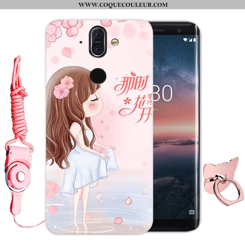 Coque Nokia 8 Sirocco Fluide Doux Étui Noir, Housse Nokia 8 Sirocco Silicone Membrane Noir