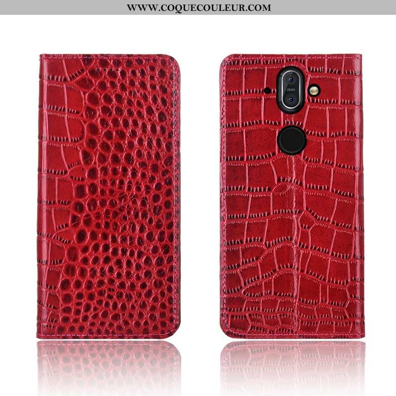 Coque Nokia 8 Sirocco Cuir Haute Marron, Housse Nokia 8 Sirocco Fluide Doux Protection Véritable Mar