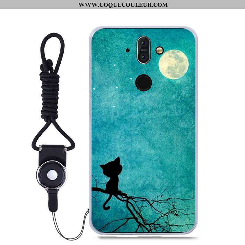 Étui Nokia 8 Sirocco Fluide Doux Tout Compris Peinture, Coque Nokia 8 Sirocco Bleu Haute