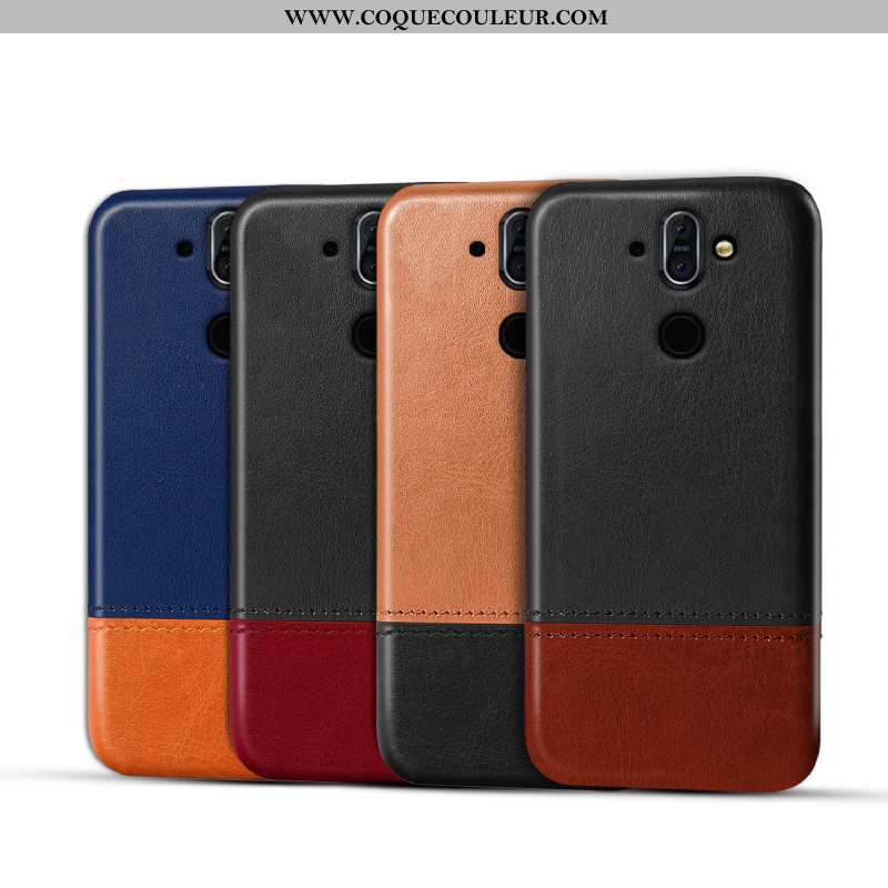 Coque Nokia 8 Sirocco Protection Étui Coque, Housse Nokia 8 Sirocco Cuir Téléphone Portable Noir