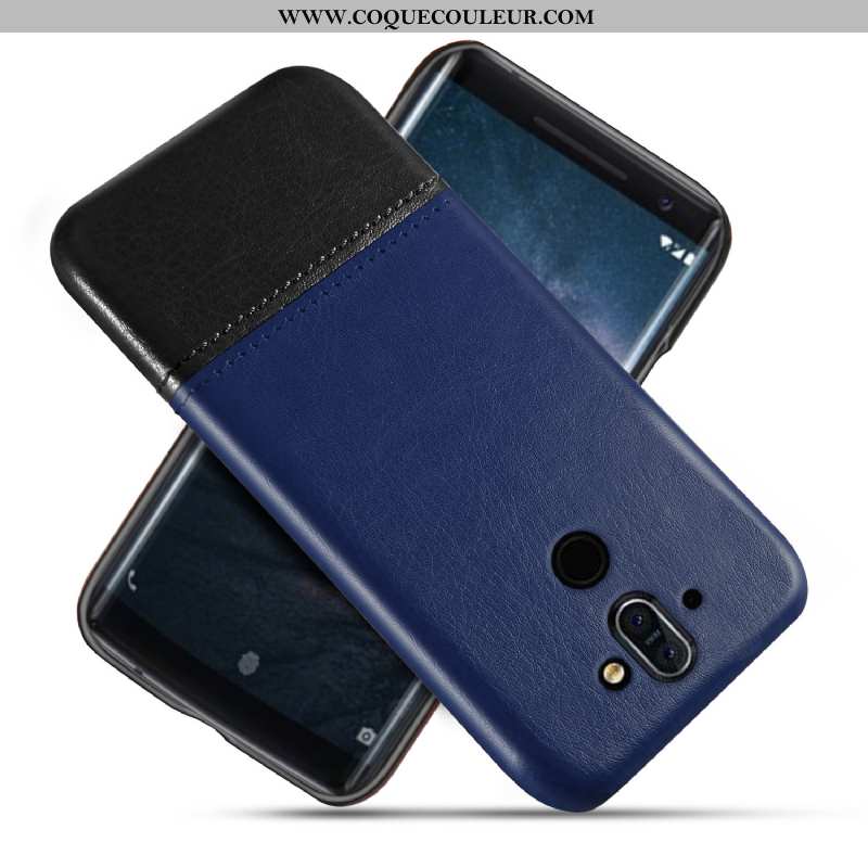 Coque Nokia 8 Sirocco Protection Étui Coque, Housse Nokia 8 Sirocco Cuir Téléphone Portable Noir