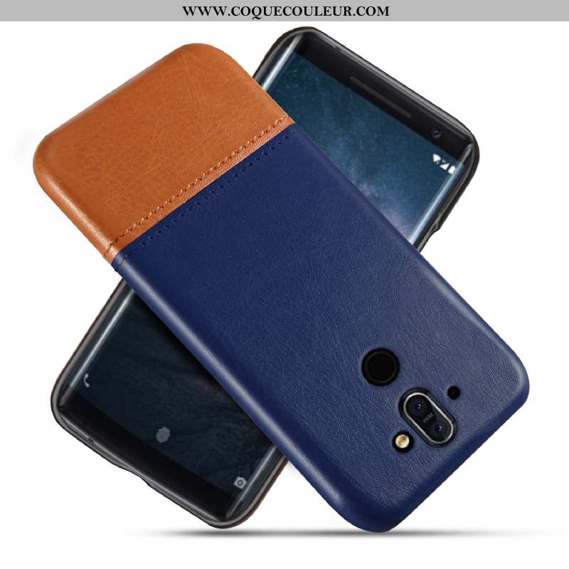 Coque Nokia 8 Sirocco Protection Étui Coque, Housse Nokia 8 Sirocco Cuir Téléphone Portable Noir