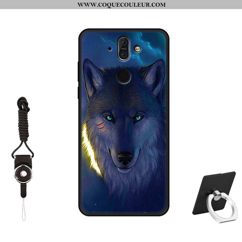 Coque Nokia 8 Sirocco Créatif Noir Protection, Housse Nokia 8 Sirocco Fluide Doux Étui