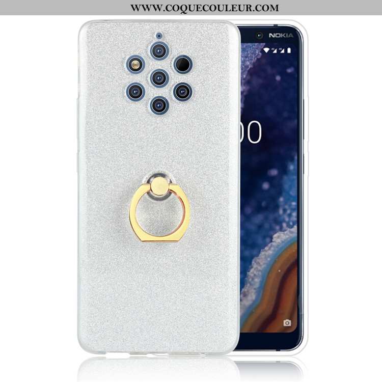 Housse Nokia 9 Pureview Anneau Rose Jaune, Étui Nokia 9 Pureview Téléphone Portable Jaune