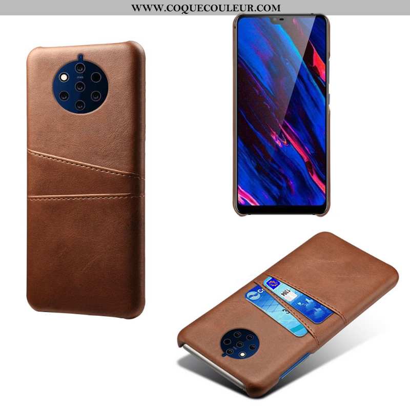 Étui Nokia 9 Pureview Cuir Carte Pu, Coque Nokia 9 Pureview Téléphone Portable Gris