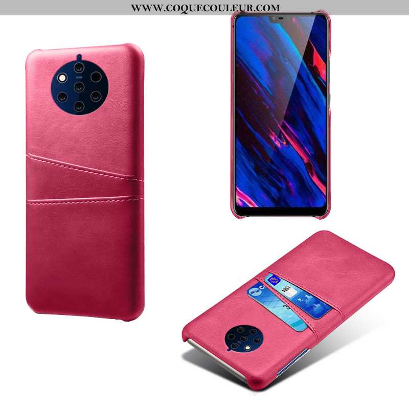 Étui Nokia 9 Pureview Cuir Carte Pu, Coque Nokia 9 Pureview Téléphone Portable Gris