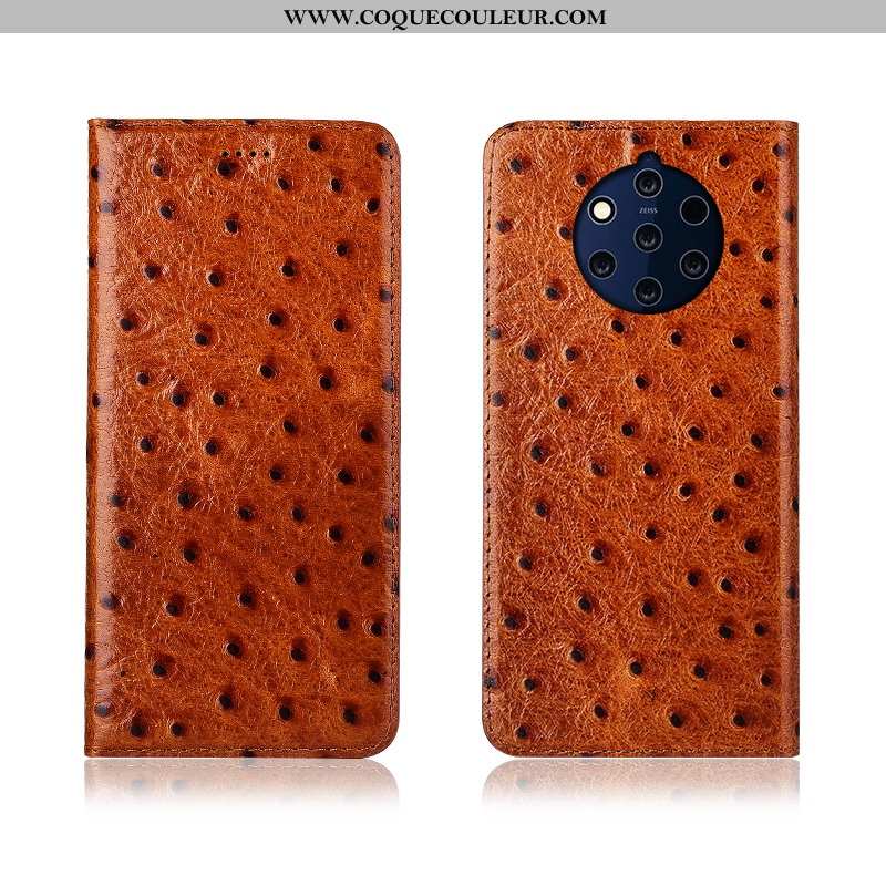 Étui Nokia 9 Pureview Cuir Fluide Doux Silicone, Coque Nokia 9 Pureview Modèle Fleurie Vin Rouge Bor