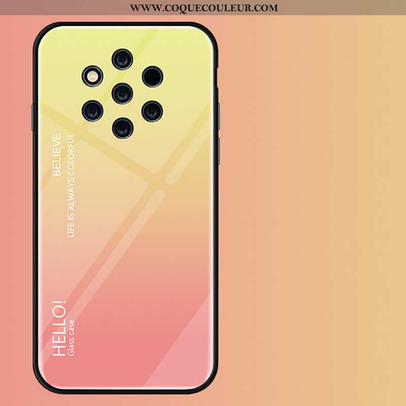 Housse Nokia 9 Pureview Verre Incassable Étui, Étui Nokia 9 Pureview Tendance Dégradé Violet