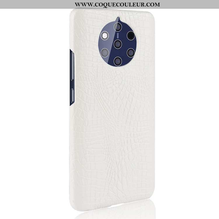 Coque Nokia 9 Pureview Modèle Fleurie Bleu Marin Coque, Housse Nokia 9 Pureview Protection Crocodile