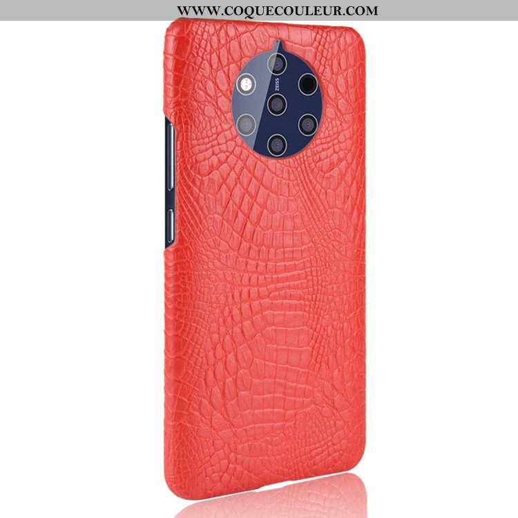 Coque Nokia 9 Pureview Modèle Fleurie Bleu Marin Coque, Housse Nokia 9 Pureview Protection Crocodile