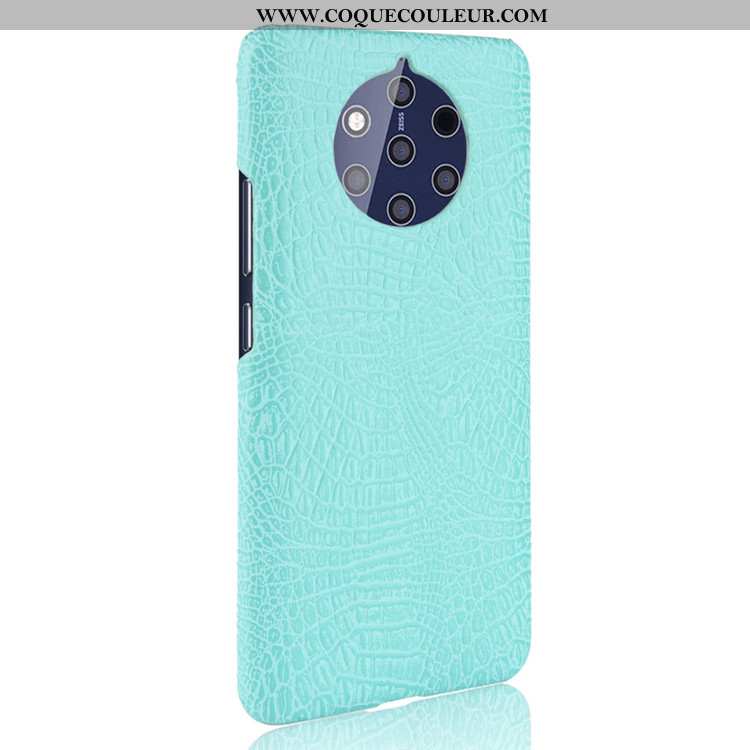 Coque Nokia 9 Pureview Modèle Fleurie Bleu Marin Coque, Housse Nokia 9 Pureview Protection Crocodile