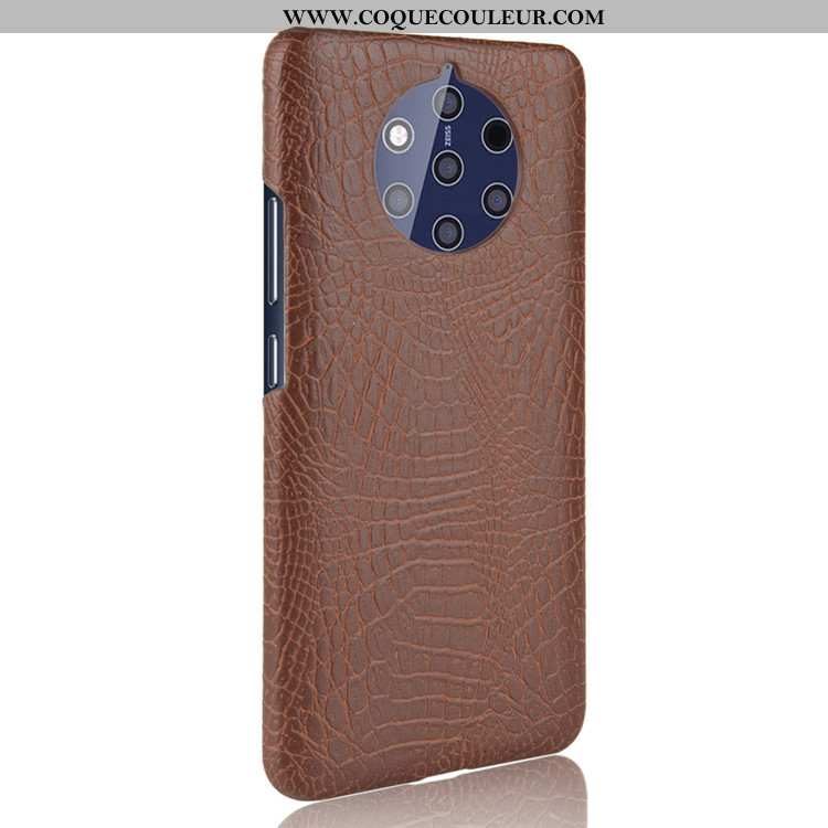 Coque Nokia 9 Pureview Modèle Fleurie Bleu Marin Coque, Housse Nokia 9 Pureview Protection Crocodile