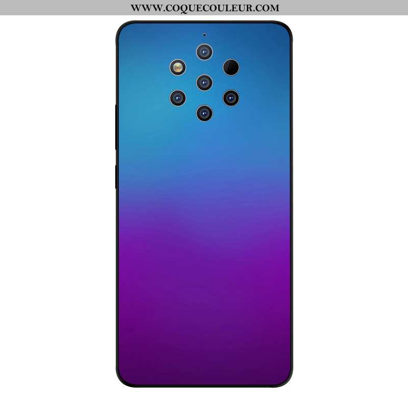 Coque Nokia 9 Pureview Verre Étui Violet, Housse Nokia 9 Pureview Créatif Téléphone Portable Violet