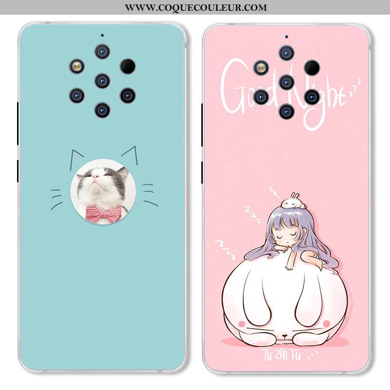 Coque Nokia 9 Pureview Protection Dessin Animé, Housse Nokia 9 Pureview Créatif Incassable Rose