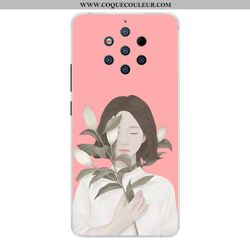 Coque Nokia 9 Pureview Protection Dessin Animé, Housse Nokia 9 Pureview Créatif Incassable Rose