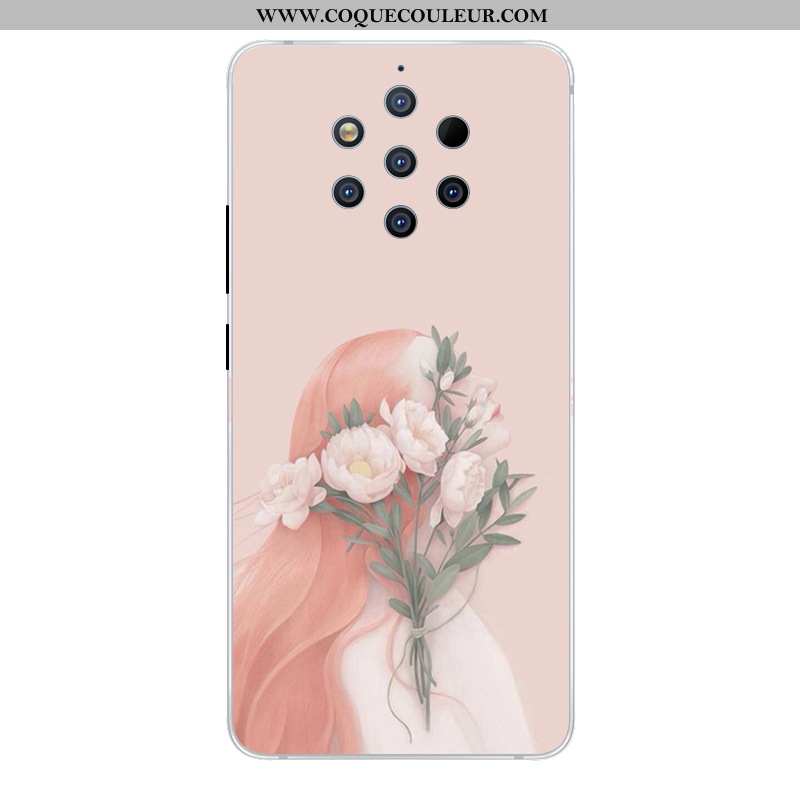 Coque Nokia 9 Pureview Protection Dessin Animé, Housse Nokia 9 Pureview Créatif Incassable Rose