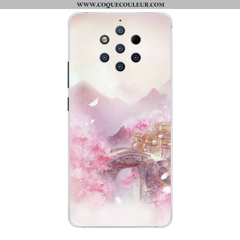 Coque Nokia 9 Pureview Protection Dessin Animé, Housse Nokia 9 Pureview Créatif Incassable Rose