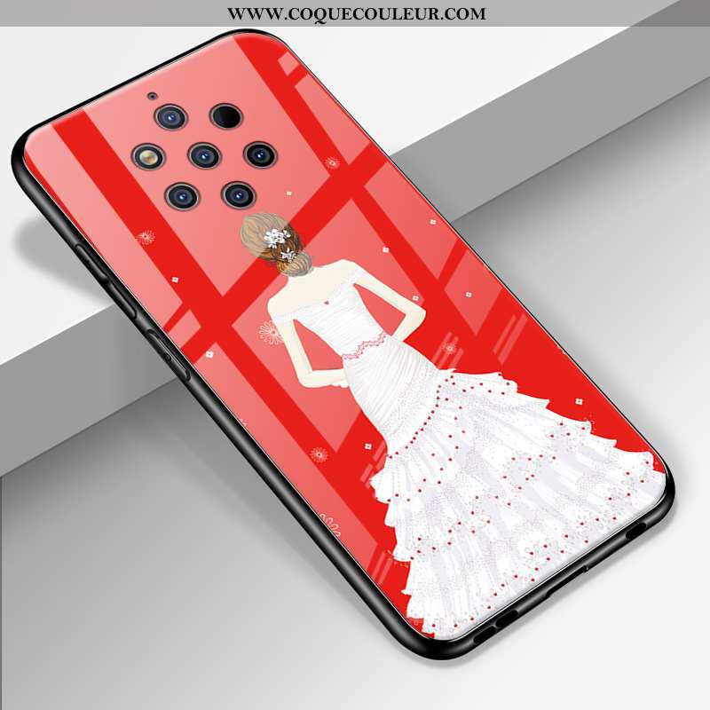 Housse Nokia 9 Pureview Silicone Yarn Étui, Étui Nokia 9 Pureview Protection Personnalisé Rouge