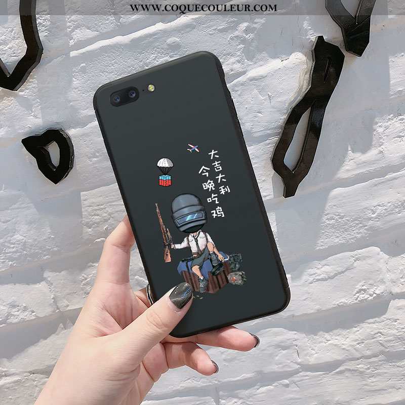 Étui Oneplus 5 Fluide Doux Délavé En Daim Coque, Coque Oneplus 5 Protection Noir