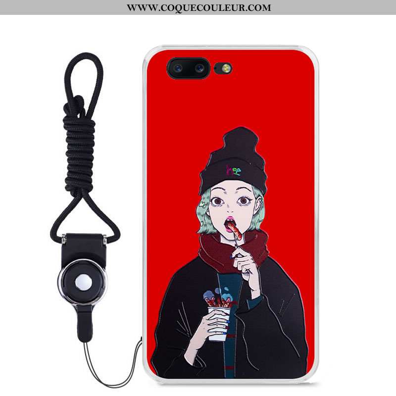 Coque Oneplus 5 Gaufrage Bleu Protection, Housse Oneplus 5 Dessin Animé Couleur