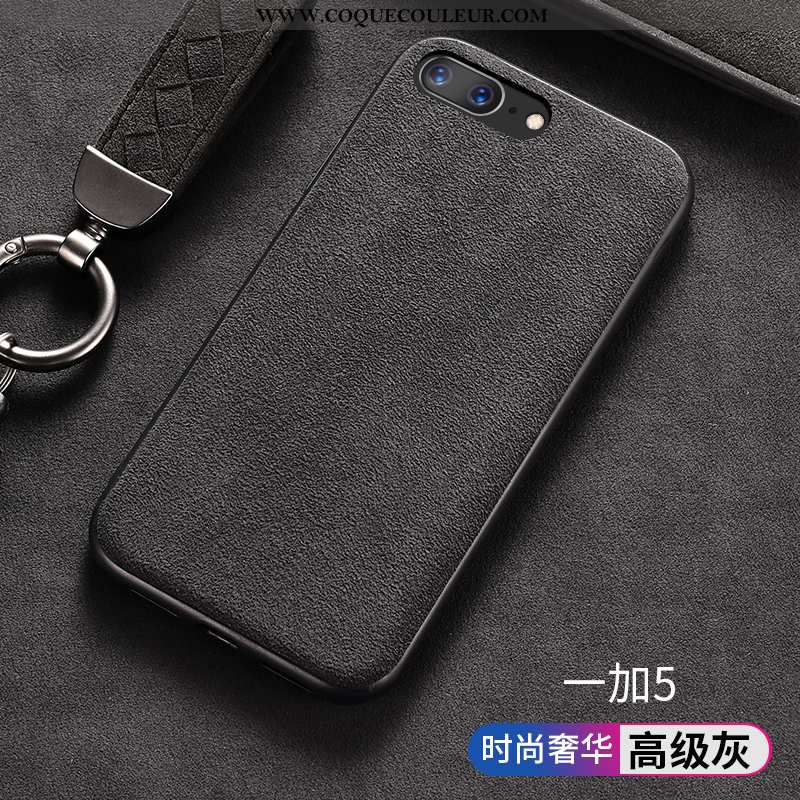 Housse Oneplus 5 Luxe Coque Tendance, Étui Oneplus 5 Personnalité Daim Fourrure Turquoise