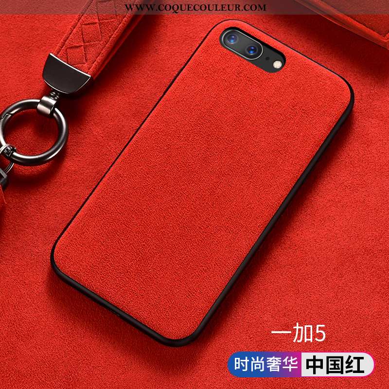 Housse Oneplus 5 Luxe Coque Tendance, Étui Oneplus 5 Personnalité Daim Fourrure Turquoise