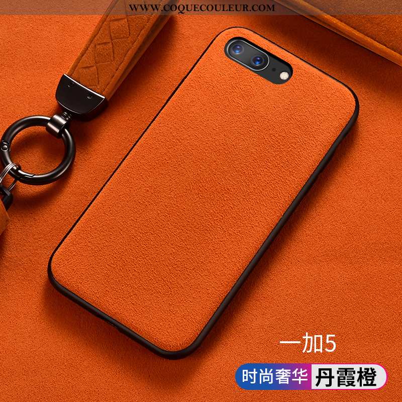 Housse Oneplus 5 Luxe Coque Tendance, Étui Oneplus 5 Personnalité Daim Fourrure Turquoise