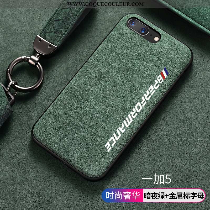 Housse Oneplus 5 Luxe Coque Tendance, Étui Oneplus 5 Personnalité Daim Fourrure Turquoise