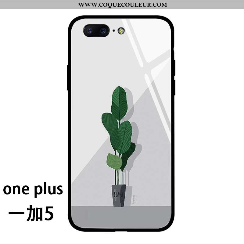 Housse Oneplus 5 Mode Étui Dessin Animé, Oneplus 5 Protection Vent Blanche